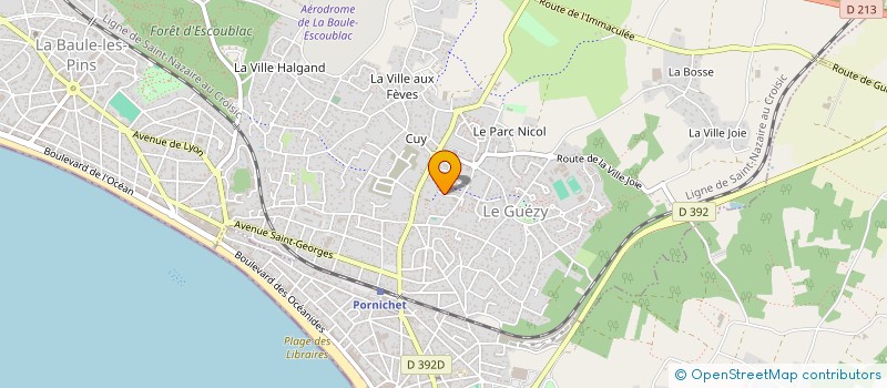 localisation de l'entreprise MADAME AURELIE OLLIVIER  LA BAULE-ESCOUBLAC