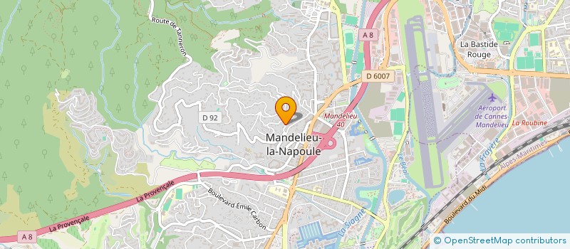 localisation de l'entreprise MADAME AURELIE PAILLAUD à MANDELIEU-LA-NAPOULE