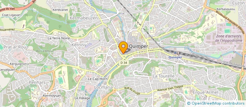 localisation de l'entreprise MADAME AURELIE PELERIN à QUIMPER