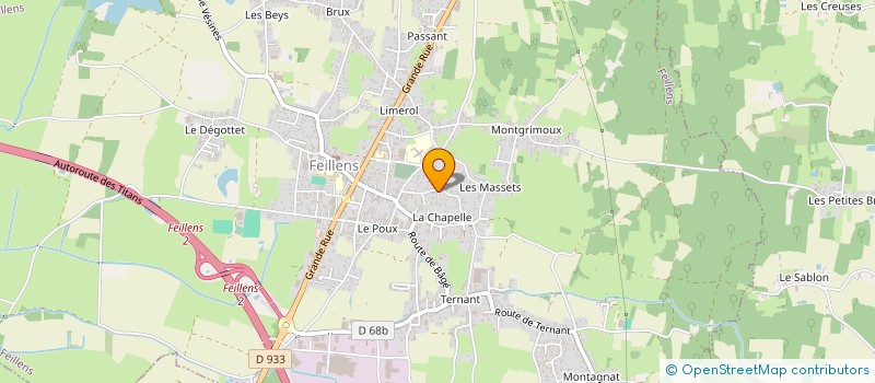 localisation de l'entreprise MADAME AURELIE PELLETIER à FEILLENS