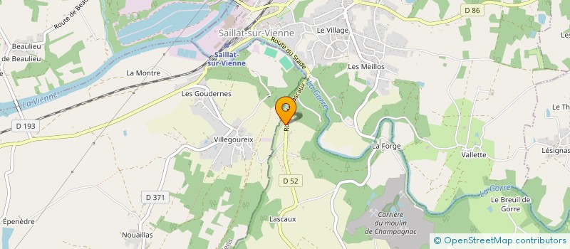 localisation de l'entreprise MADAME AURELIE PENICAUD  ROCHECHOUART