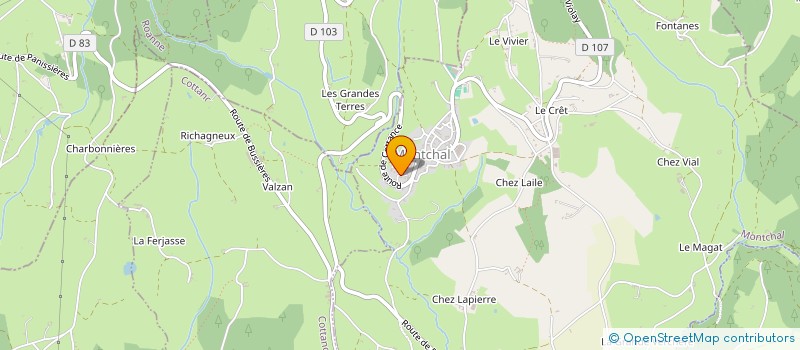 localisation de l'entreprise MADAME AURELIE PERICHON  MONTCHAL