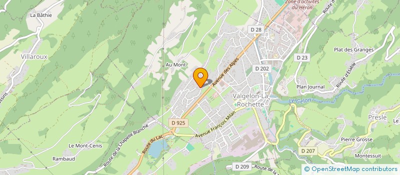 localisation de l'entreprise MADAME AURELIE PERRAZ  VALGELON-LA ROCHETTE