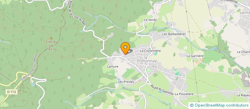 localisation de l'entreprise MADAME AURELIE PERRICHON  POLLIONNAY