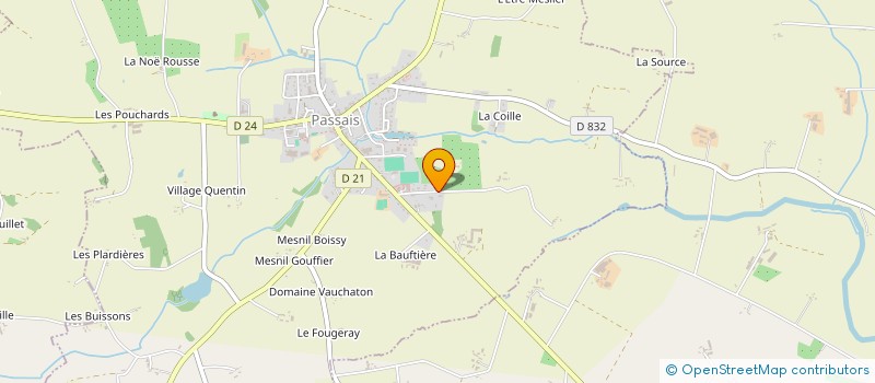 localisation de l'entreprise MADAME AURELIE PEYRAT à PASSAIS VILLAGES