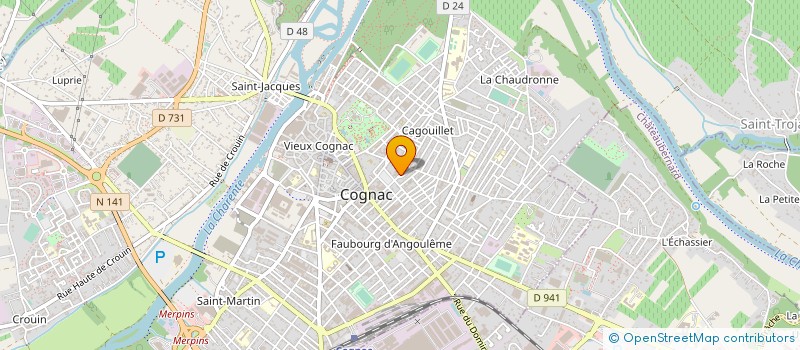 localisation de l'entreprise MADAME AURELIE PINARD à COGNAC