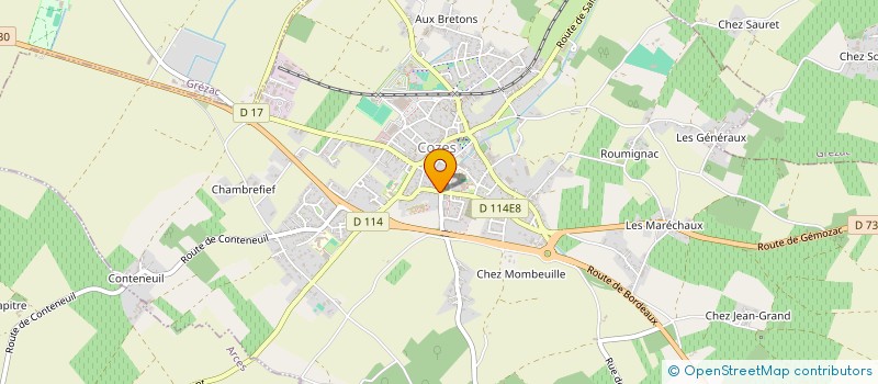 localisation de l'entreprise MADAME AURELIE POCHET  COZES