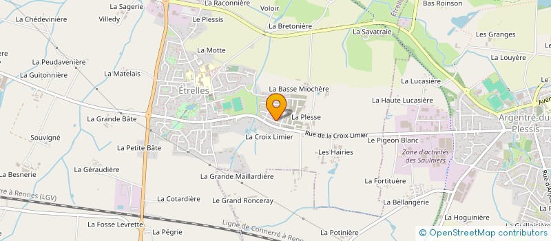 localisation de l'entreprise MADAME AURELIE POIRIER  LE PERTRE