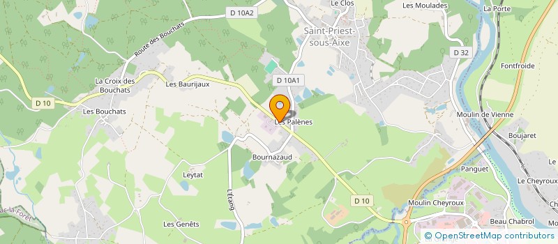 localisation de l'entreprise MADAME AURELIE POITTE à SAINT-PRIEST-SOUS-AIXE
