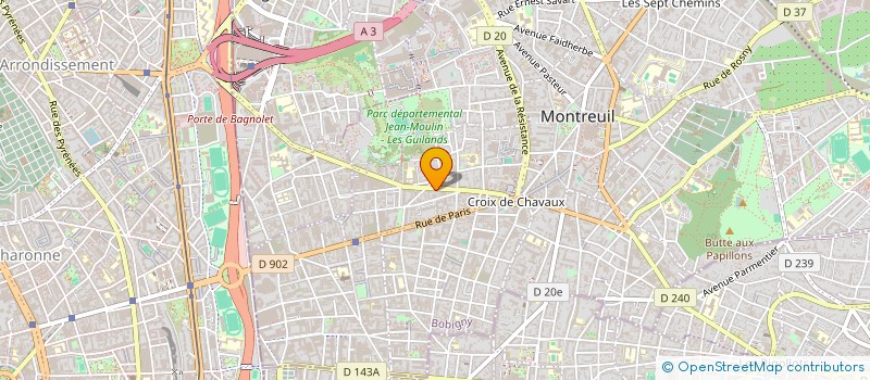 localisation de l'entreprise MADAME AURELIE PORTIER à MONTREUIL