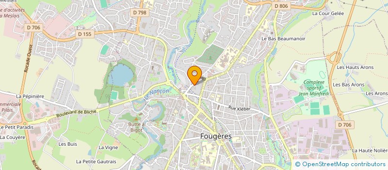 localisation de l'entreprise MADAME AURELIE POUESSEL  FOUGERES