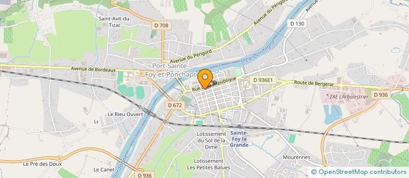 localisation de l'entreprise MADAME AURELIE POUSSAIN à SAINTE-FOY-LA-GRANDE