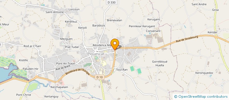 localisation de l'entreprise MADAME AURELIE PRIGENT  PLOUESCAT