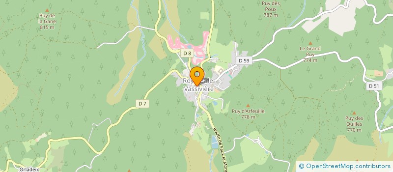 localisation de l'entreprise MADAME AURELIE PRIOUL  ROYERE-DE-VASSIVIERE