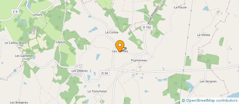 localisation de l'entreprise MADAME AURELIE REBEYROLLE à ORADOUR-SUR-VAYRES