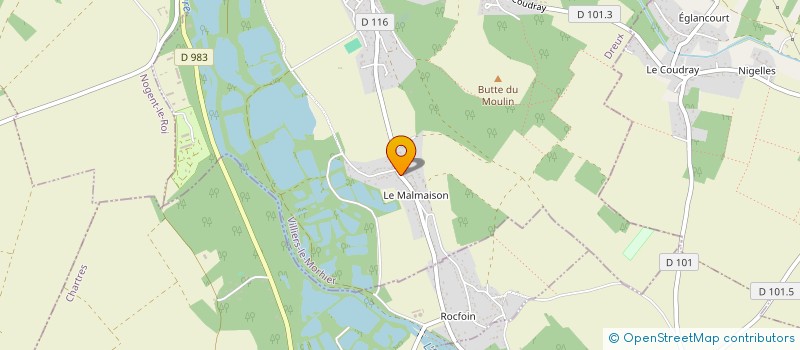 localisation de l'entreprise MADAME AURELIE REGUE à VILLIERS-LE-MORHIER