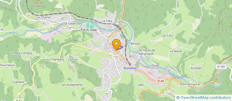 localisation de l'entreprise MADAME AURELIE RIOU à DUNIERES