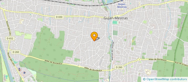 localisation de l'entreprise MADAME AURELIE RIOU  GUJAN-MESTRAS