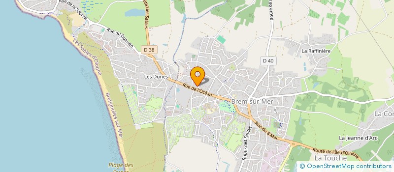 localisation de l'entreprise MADAME AURELIE ROBIN à BREM-SUR-MER