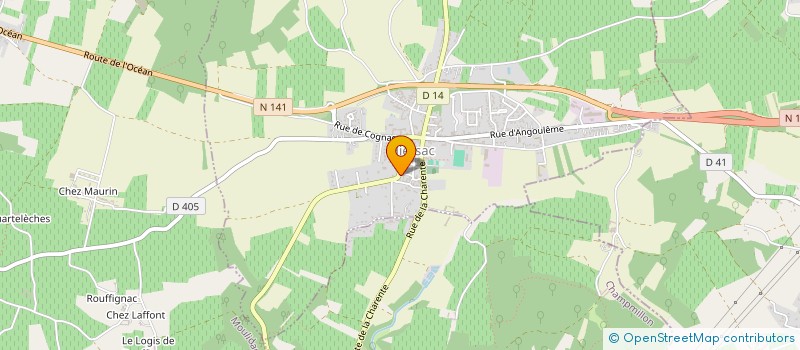 localisation de l'entreprise MADAME AURELIE ROMAIN  HIERSAC