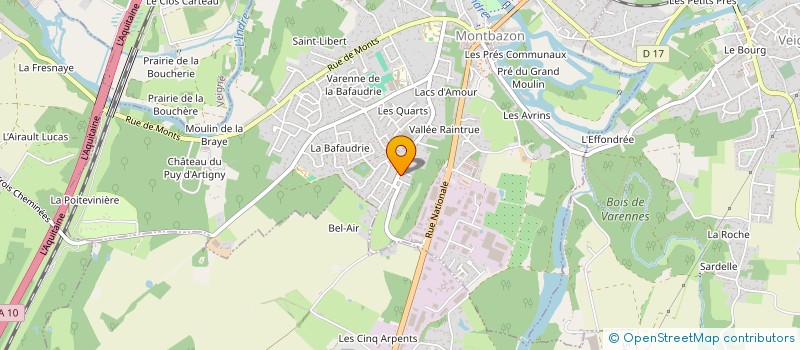 localisation de l'entreprise MADAME AURELIE ROMIAN  MONTBAZON