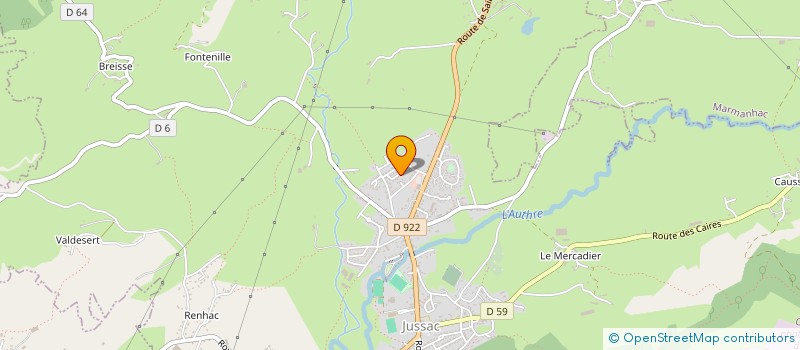 localisation de l'entreprise MADAME AURELIE ROQUES à JUSSAC