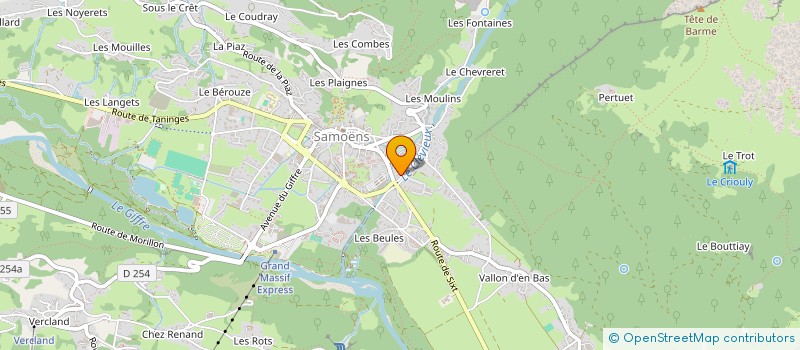 localisation de l'entreprise MADAME AURELIE ROUILLER-MARTIN  SAMOENS