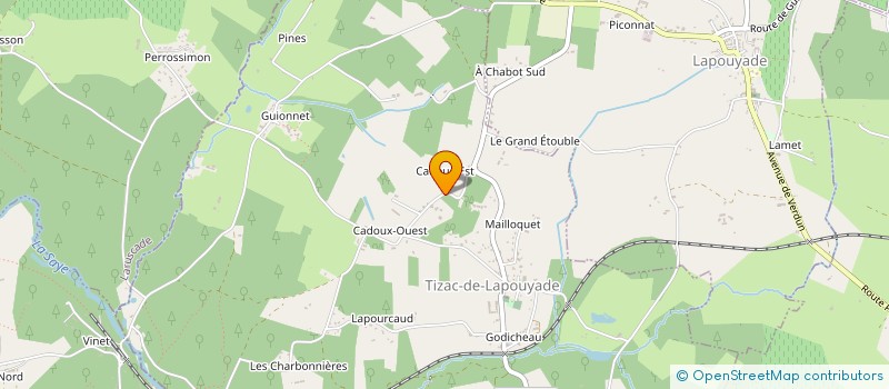 localisation de l'entreprise MADAME AURELIE SABOURDY  TIZAC-DE-LAPOUYADE