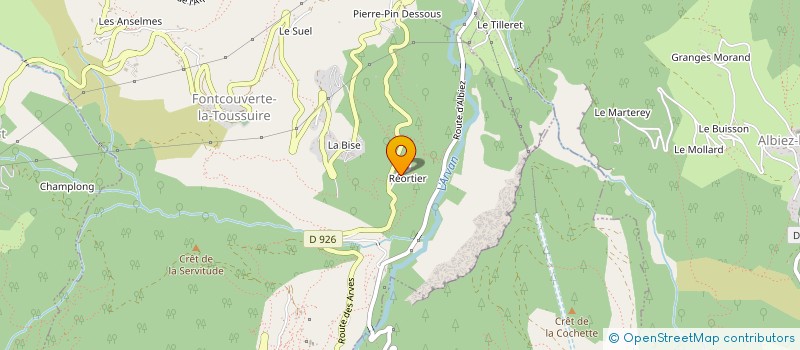 localisation de l'entreprise MADAME AURELIE SALAVERT  FONTCOUVERTE-LA-TOUSSUIRE