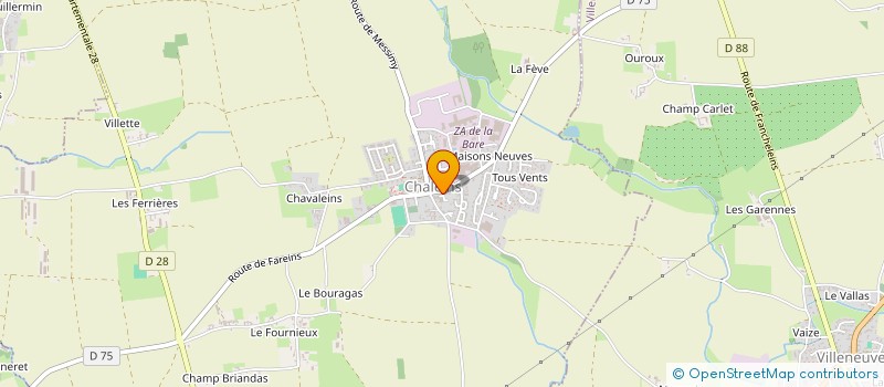 localisation de l'entreprise MADAME AURELIE SAUZET  CHALEINS