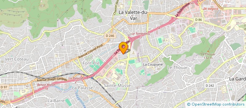 localisation de l'entreprise MADAME AURELIE SCHETTINO  TOULON