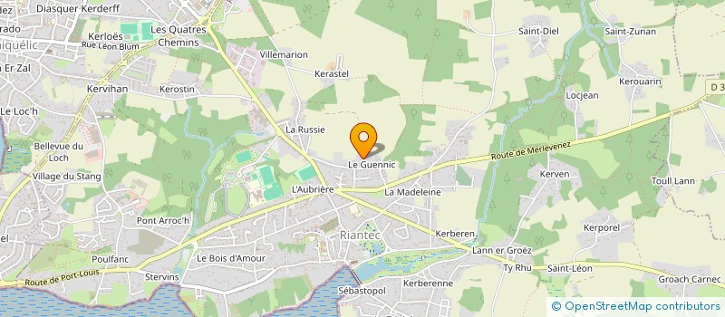 localisation de l'entreprise MADAME AURELIE SEVESTRE  RIANTEC