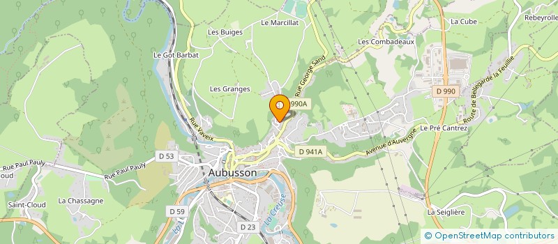 localisation de l'entreprise MADAME AURELIE SIDRAT  AUBUSSON