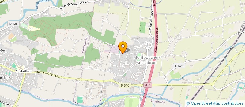 localisation de l'entreprise MADAME AURELIE SILVI  MONTBOUCHER-SUR-JABRON