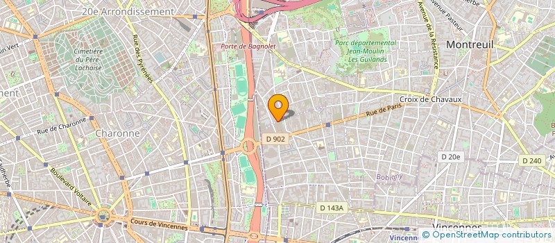 localisation de l'entreprise MADAME AURELIE SLONINA à BAGNOLET