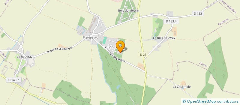 localisation de l'entreprise MADAME AURELIE SOUFFLET à FAVIERES