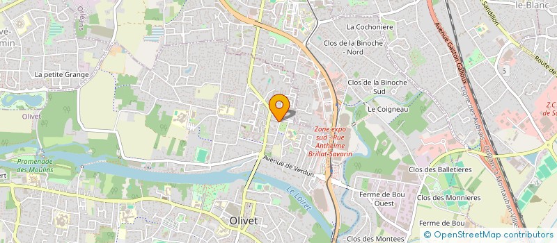 localisation de l'entreprise MADAME AURELIE TABART à OLIVET