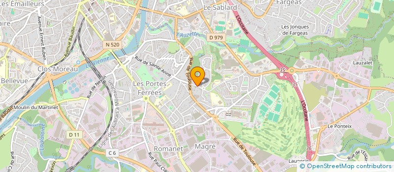 localisation de l'entreprise MADAME AURELIE TARNAUD à LIMOGES