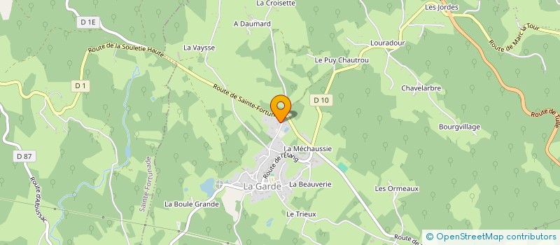 localisation de l'entreprise MADAME AURELIE TEIXEIRA  LAGARDE-MARC-LA-TOUR