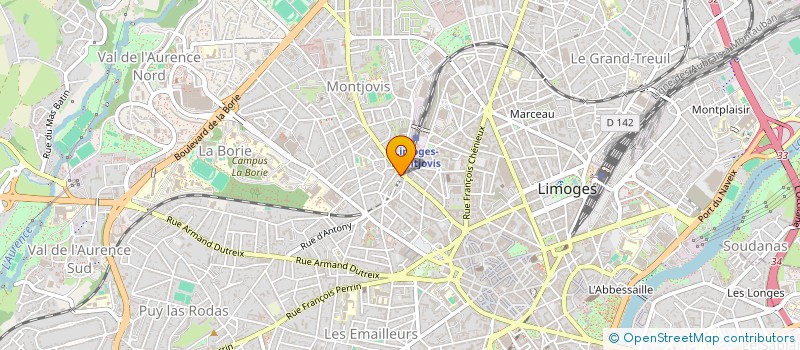 localisation de l'entreprise MADAME AURELIE THIERION à LIMOGES