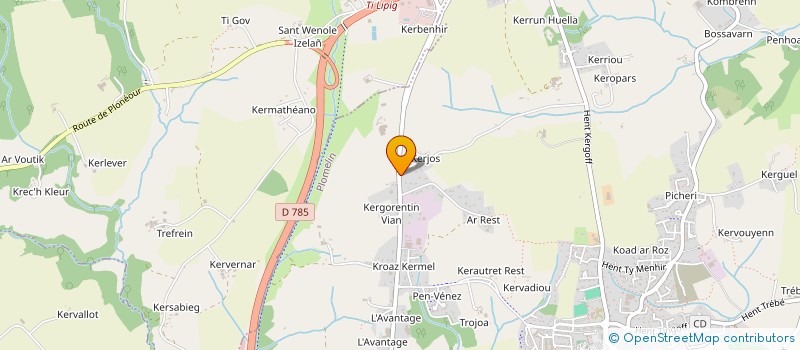 localisation de l'entreprise MADAME AURELIE THOMAS  PLOMELIN