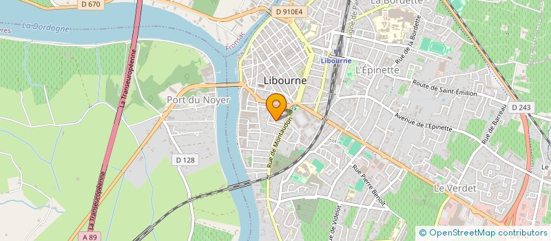 localisation de l'entreprise MADAME AURELIE THOMASSIN à LIBOURNE