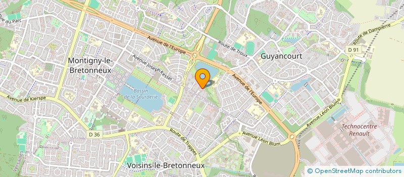 localisation de l'entreprise MADAME AURELIE THUARD  GUYANCOURT