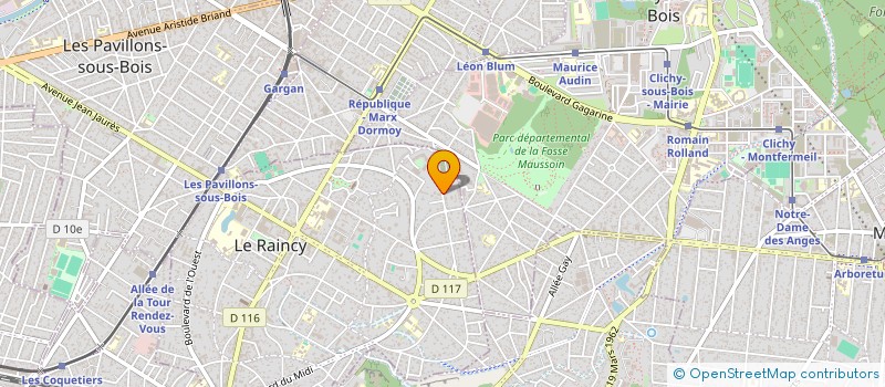 localisation de l'entreprise MADAME AURELIE TINOIS à LE RAINCY