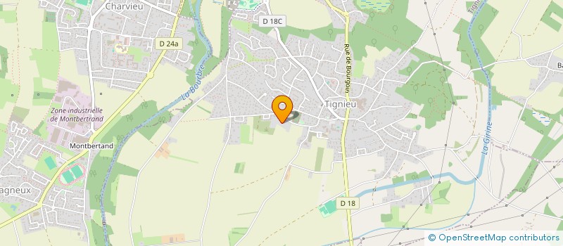 localisation de l'entreprise MADAME AURELIE TRANCHAND  TIGNIEU-JAMEYZIEU