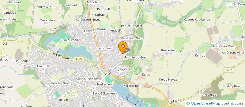 localisation de l'entreprise MADAME AURELIE TREBAOL  LANRIVOARE