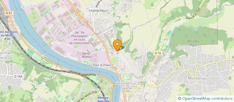 localisation de l'entreprise MADAME AURELIE TSOMBANOPOULOS  NEUVILLE SUR SAONE