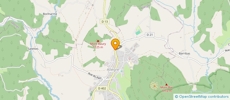 localisation de l'entreprise MADAME AURELIE VALLAS  ALLEGRE