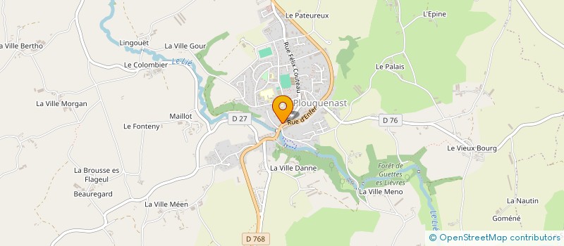 localisation de l'entreprise MADAME AURELIE VANDEN BERGE  PLOUGUENAST-LANGAST