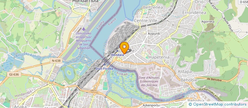 localisation de l'entreprise MADAME AURELIE VANRYSSEL  HENDAYE